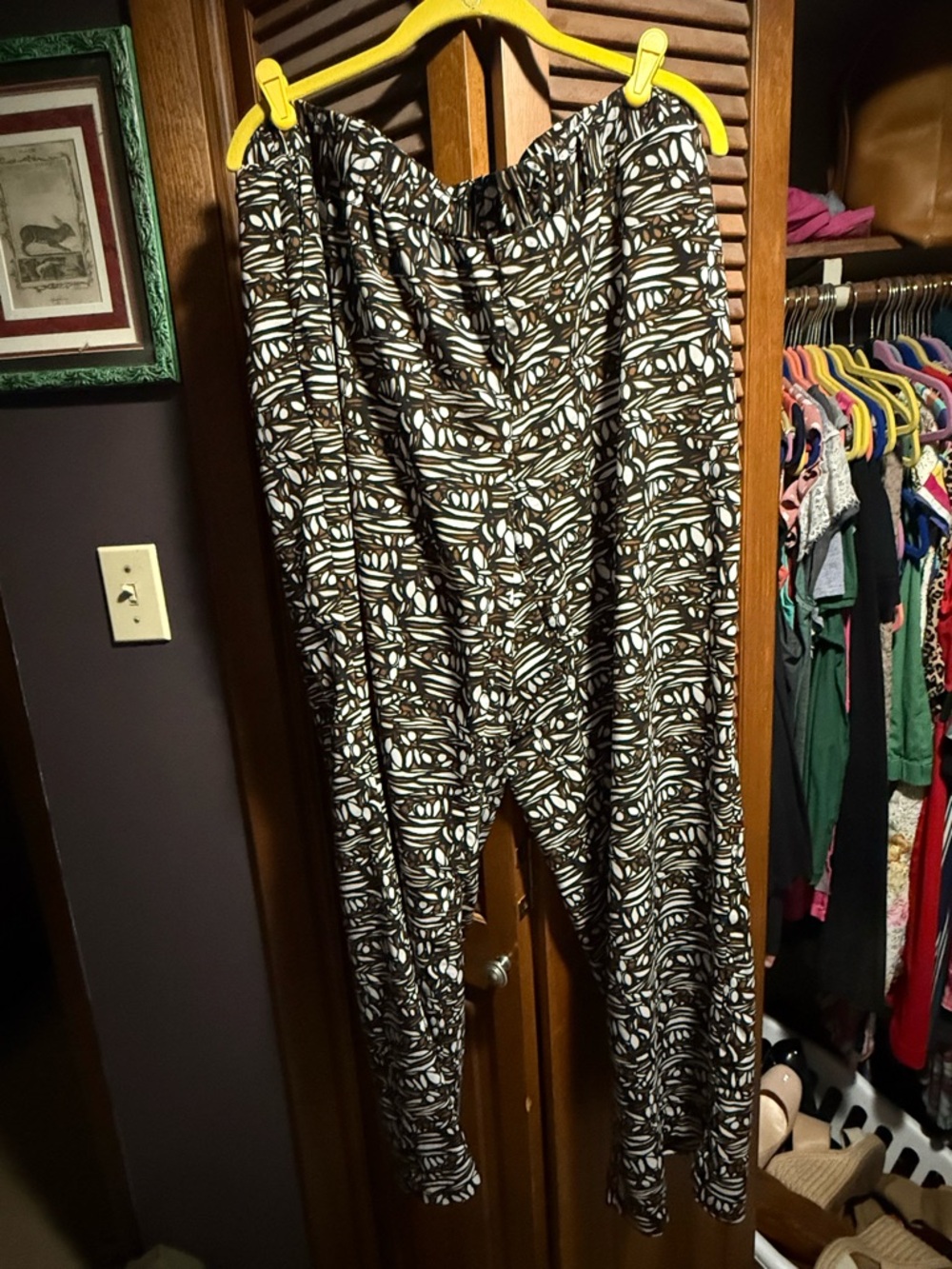 Coldwater Creek Wide Leg Patterned Slacks